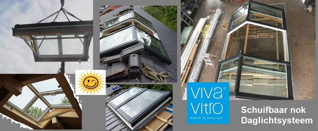 Moderne Nok dak schuiframen daglichtsysteem, VivaVitro®